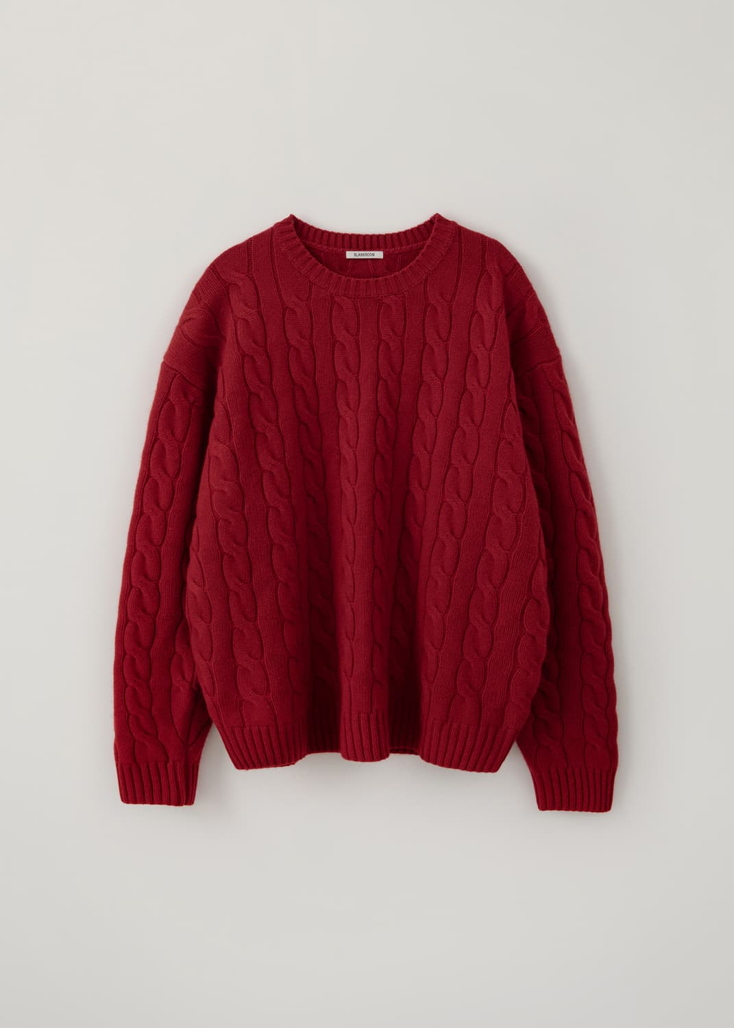 블랭크룸 울 케이블 니트 레드 1사이즈 상품이미지1