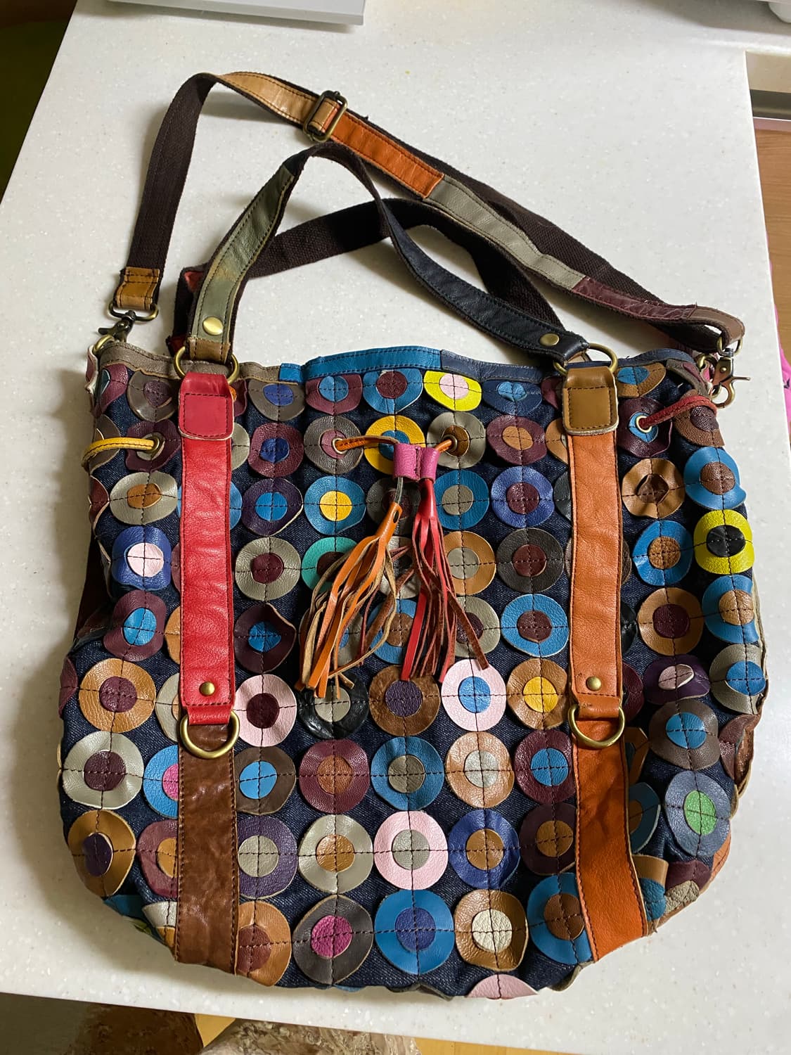 빈티지 가죽 빅백 상품이미지2