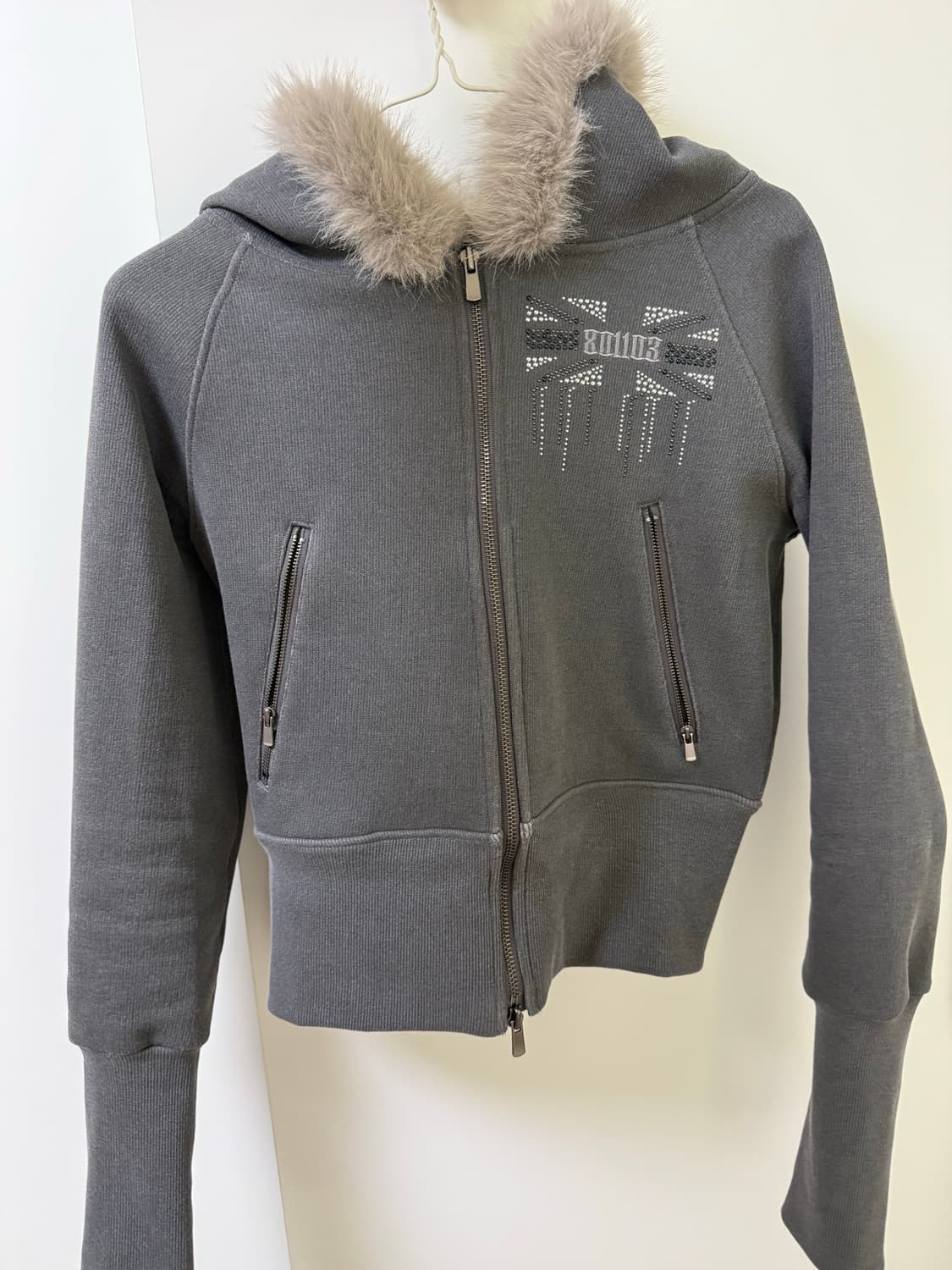 플리즈노팔로우 베키 퍼후드 차콜 상품이미지2