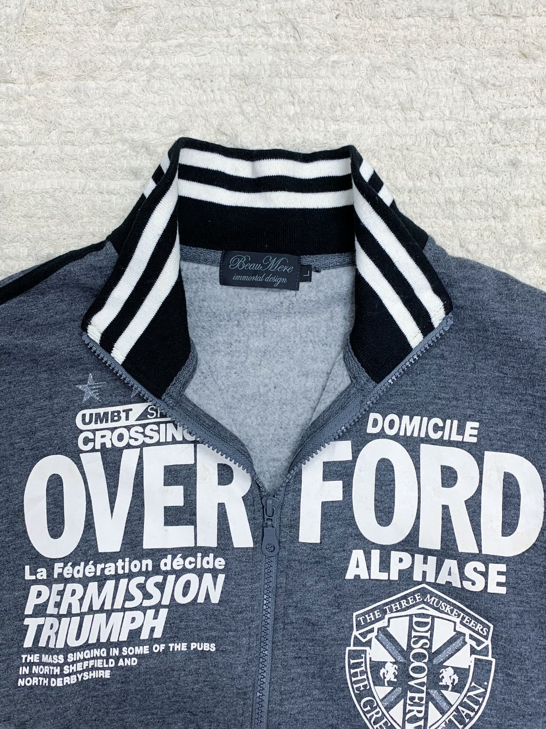 Grey Printed Zip-Up 상품이미지2