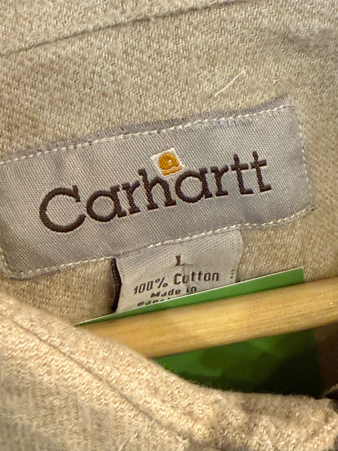 칼하트 오트밀 리메이크 크롭 셔츠 자켓 상품이미지2