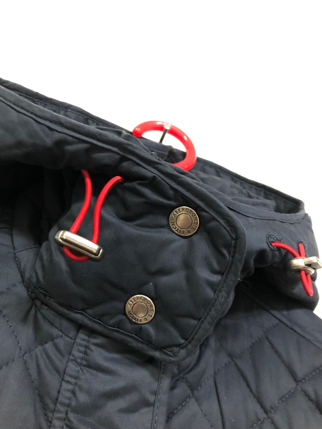 아베크롬비 여성 후드 퀼팅 누빔 자켓 _ 네이비 XS 상품이미지4