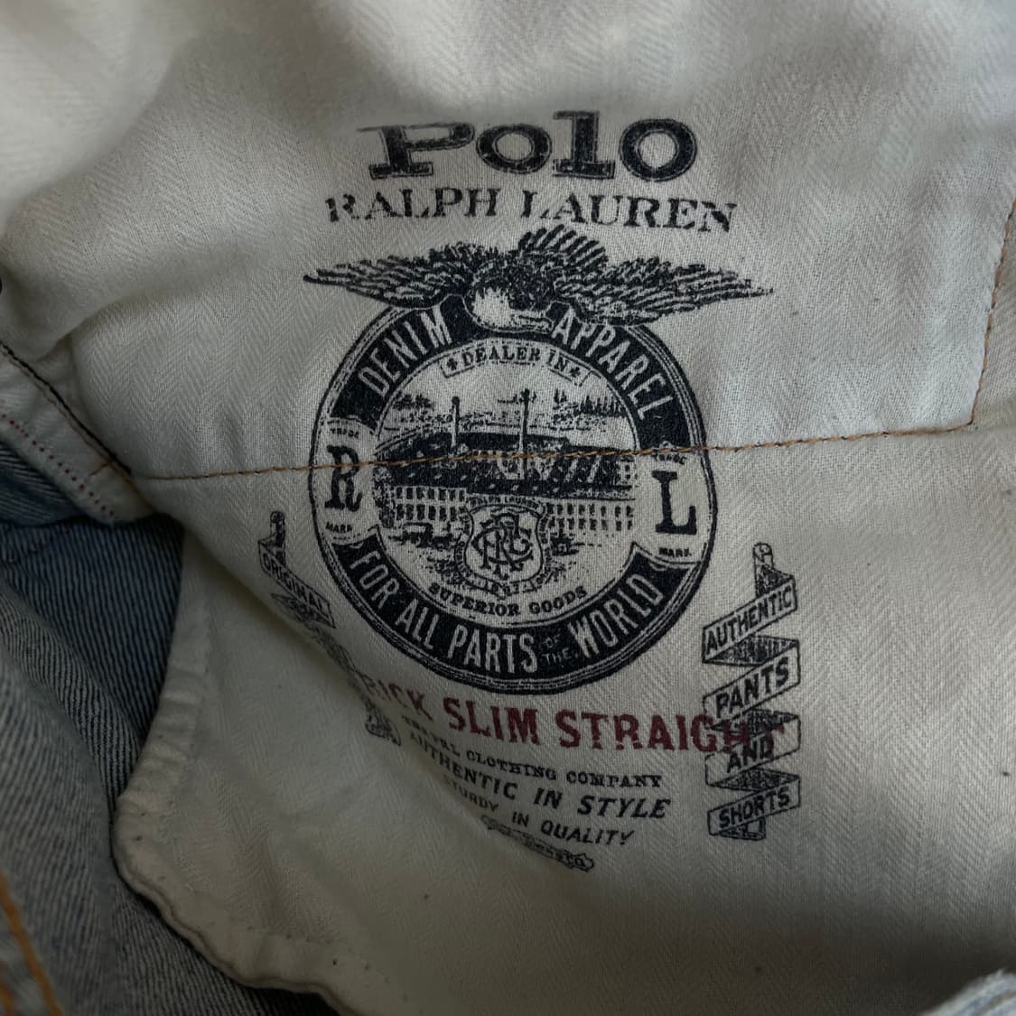 (32) 폴로 랄프로렌 연청 워싱 데미지 데님 팬츠 상품이미지4