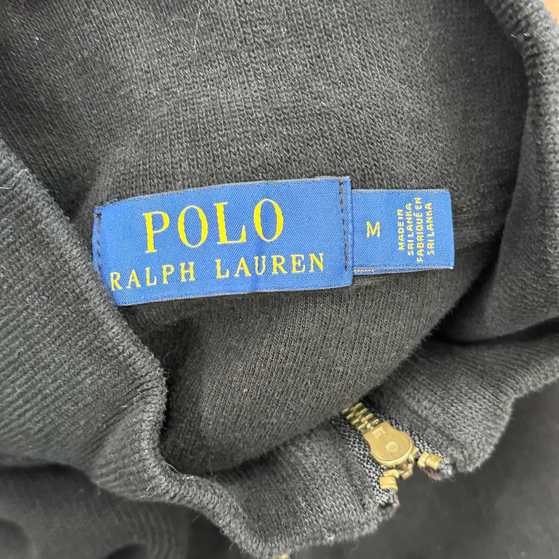 M 폴로랄프로렌 코튼 블랙 반집업 니트  상품이미지4