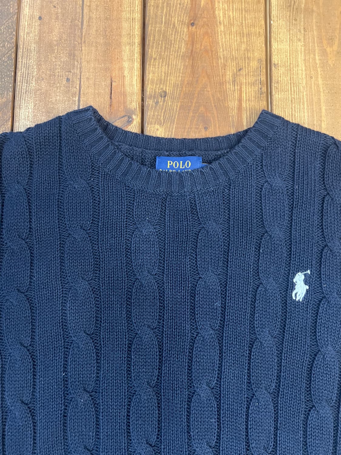 폴로 블랙 꽈배기 반팔 니트 상품이미지8