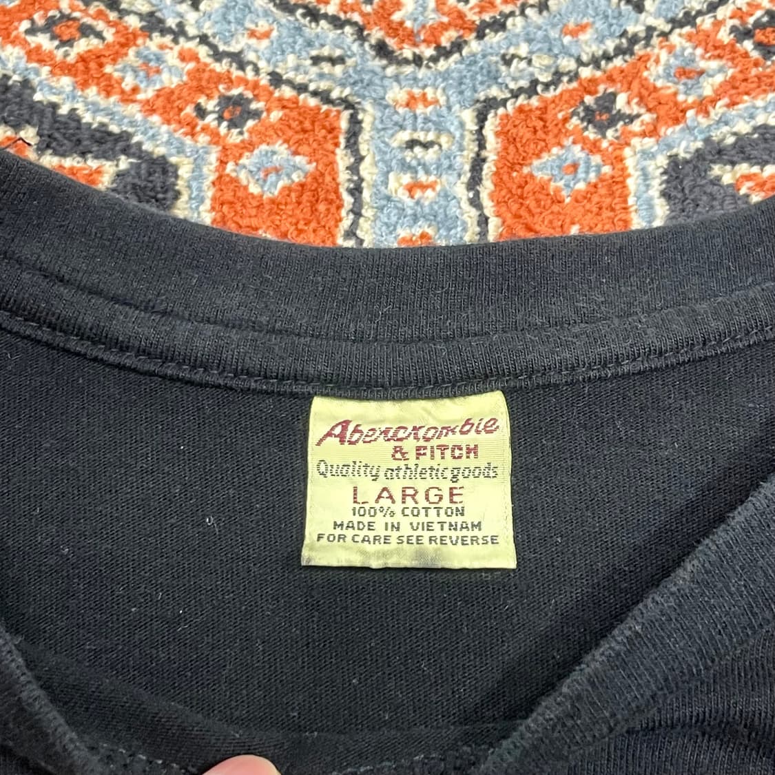 아베크롬비 블랙 백 프린팅 긴팔 티셔츠 여성L 상품이미지3