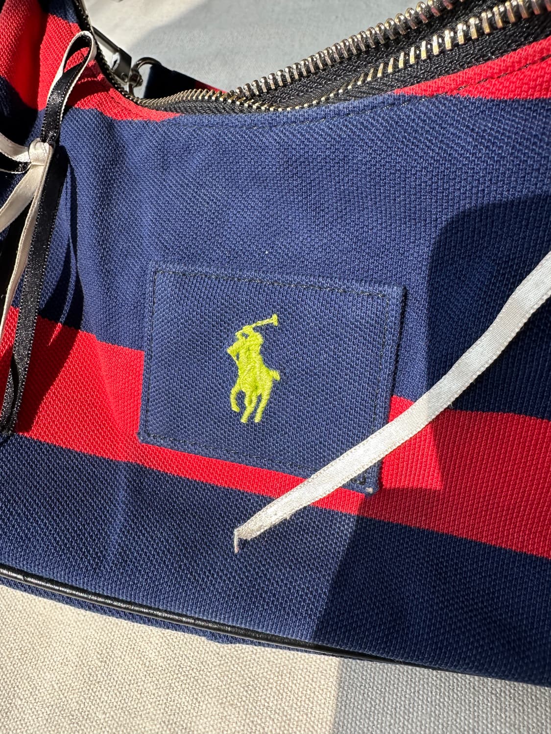 폴로 랄프로렌 업사이클링 스트라이프 숄더백 상품이미지5