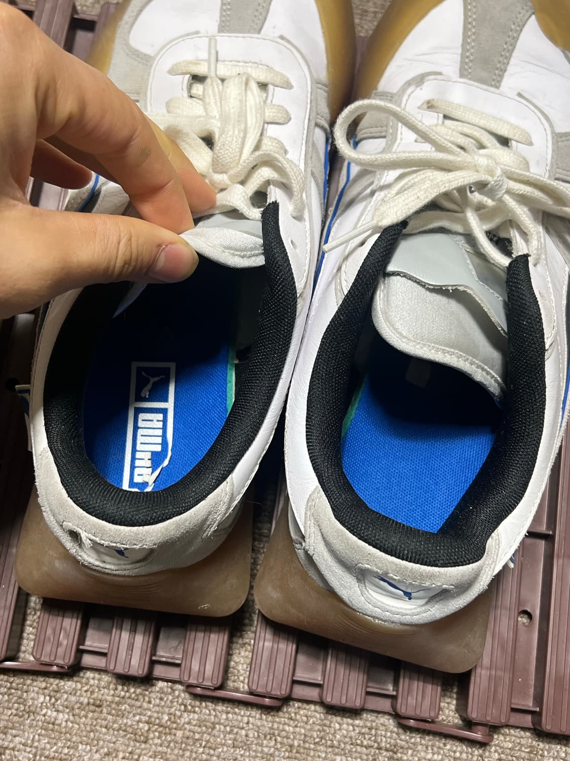 푸마 베이더런 화이트 운동화 280mm 상품이미지5