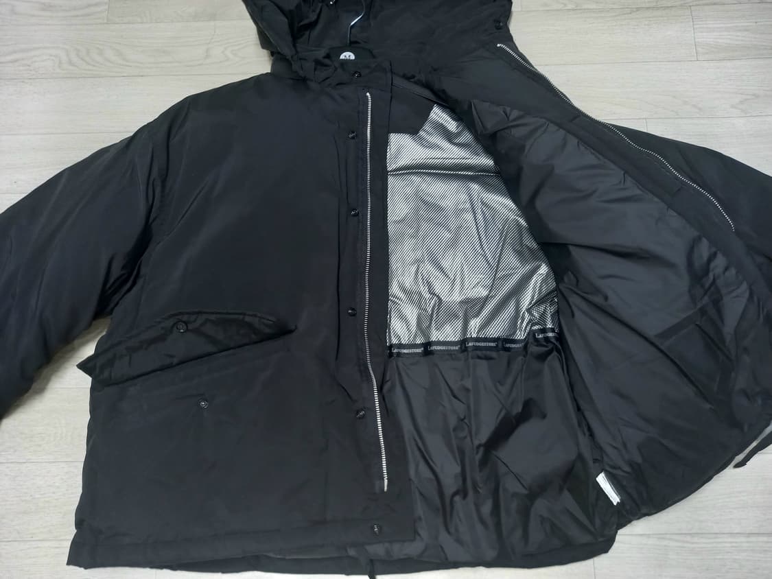 새상품 남성100 라퍼지스토어후드 덕다운 숏패딩 미듐 상품이미지1