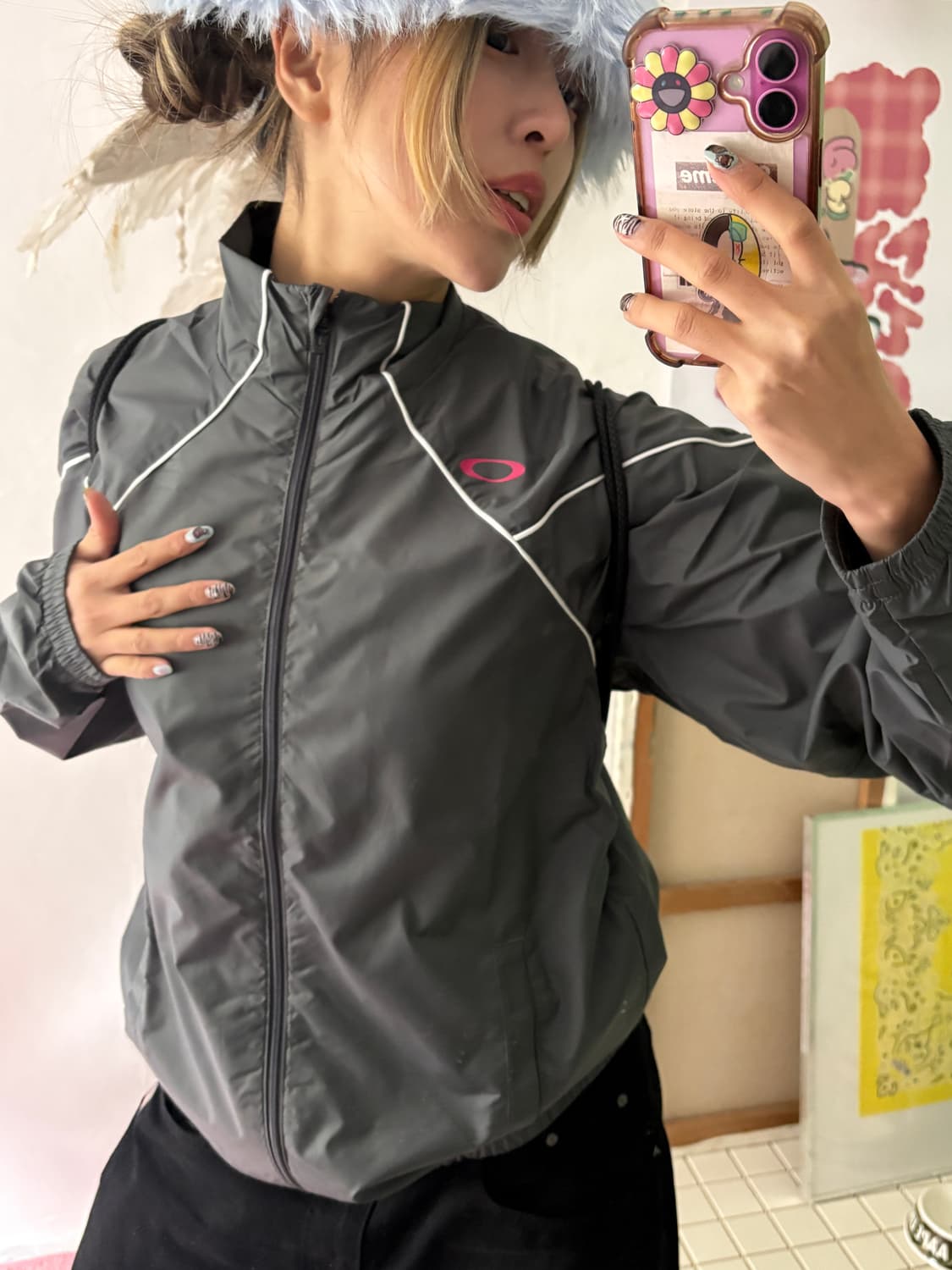 오클레 그레이핑크 바람막이 상품이미지2