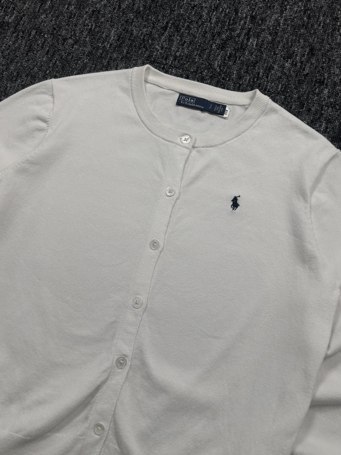 폴로 화이트 가디건 상품이미지4