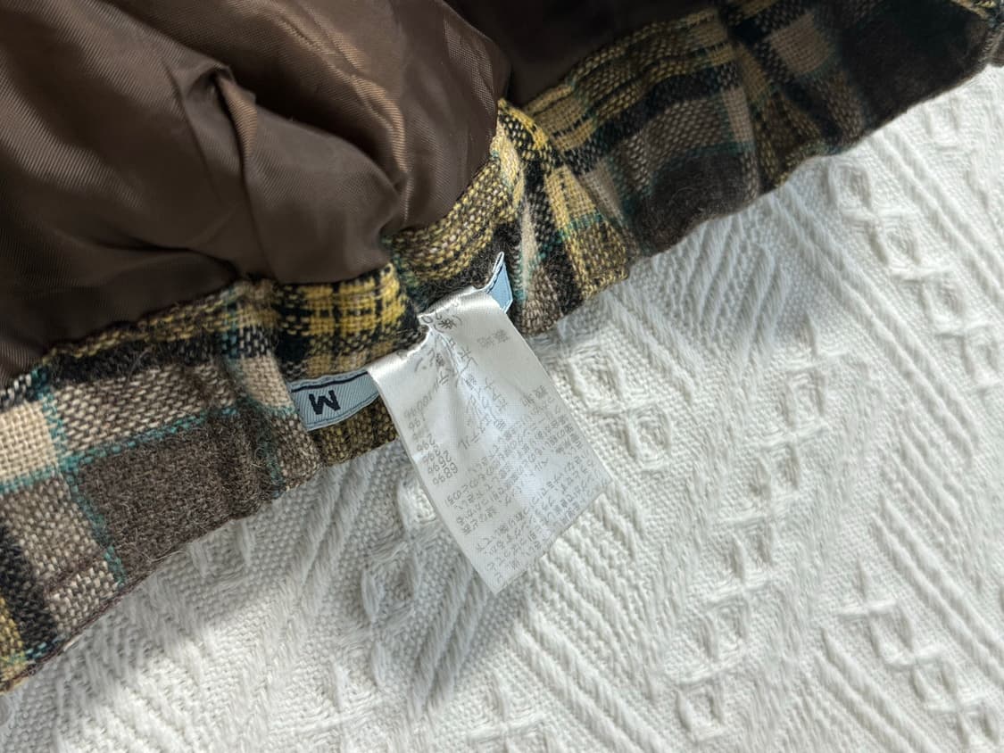 체크 패턴 플리츠 울 스커트 상품이미지7