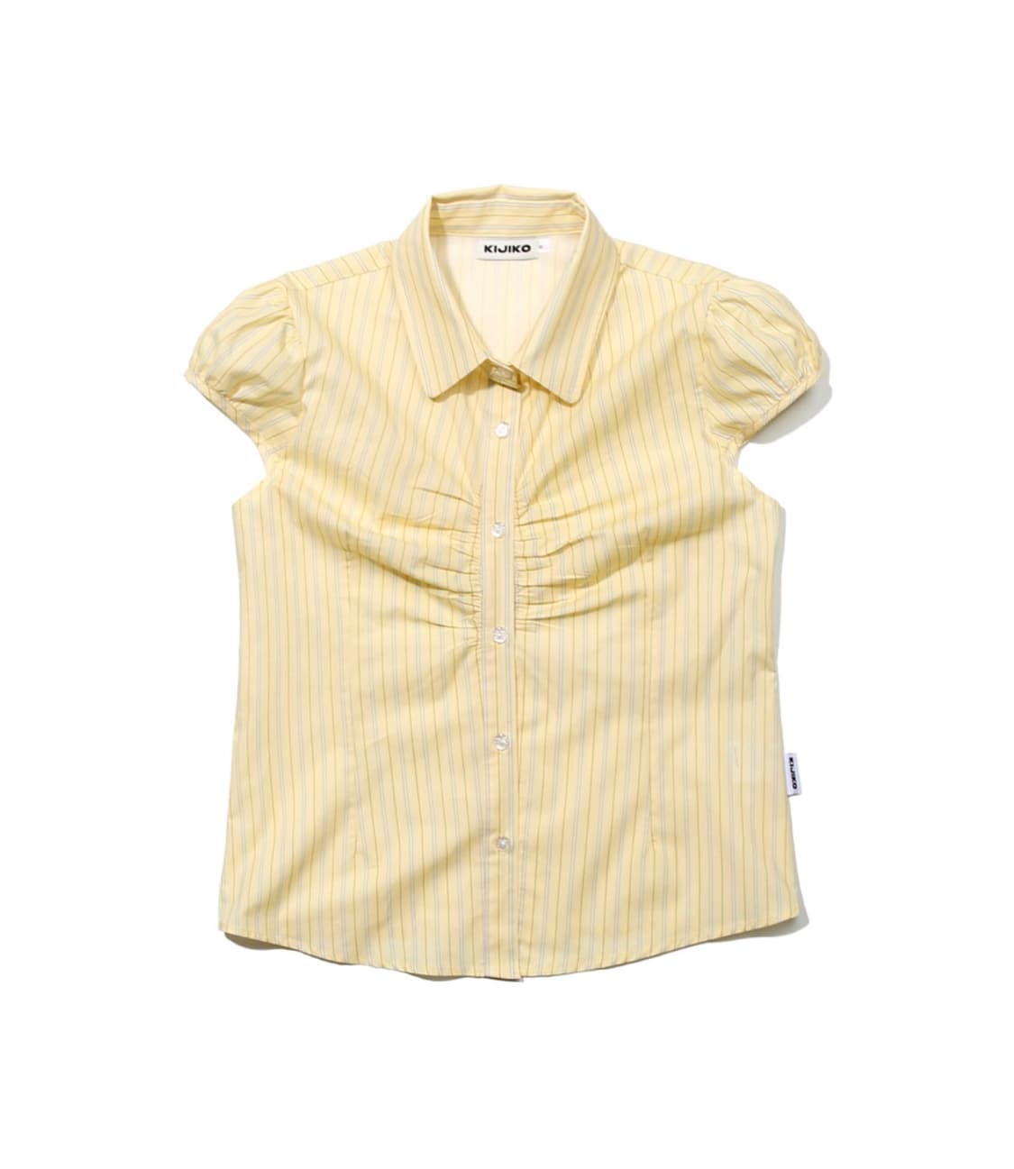 키지코 Cap Sleeve Shirt Yellow 아메카지 코이세이오 상품이미지1