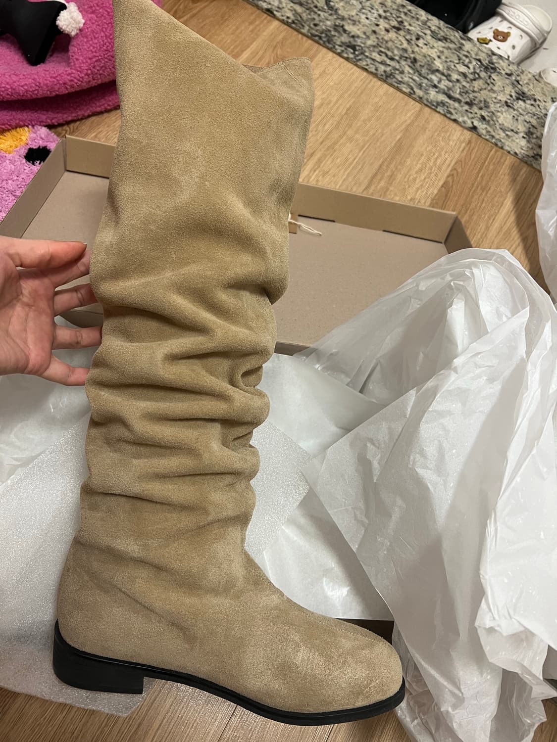 The JOHI 스웨이드 롱 부츠 상품이미지2