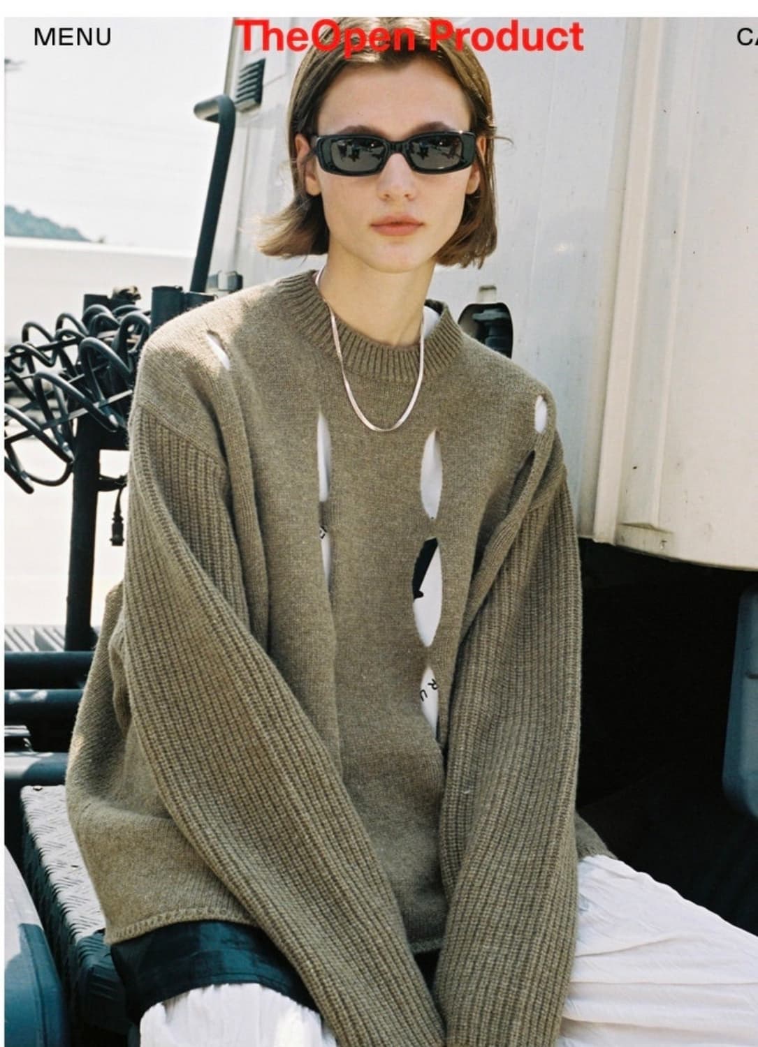 Theopenproduct Vertical cutout Knit -kk 상품이미지2