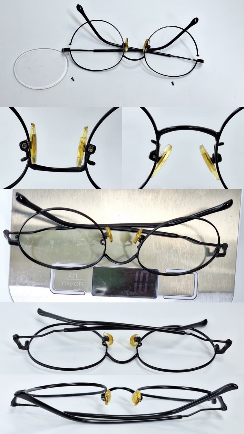 7g 초경량 고탄성 티타늄 라운드 안경테 일본 수입 일제 사바에 y2k  상품이미지2