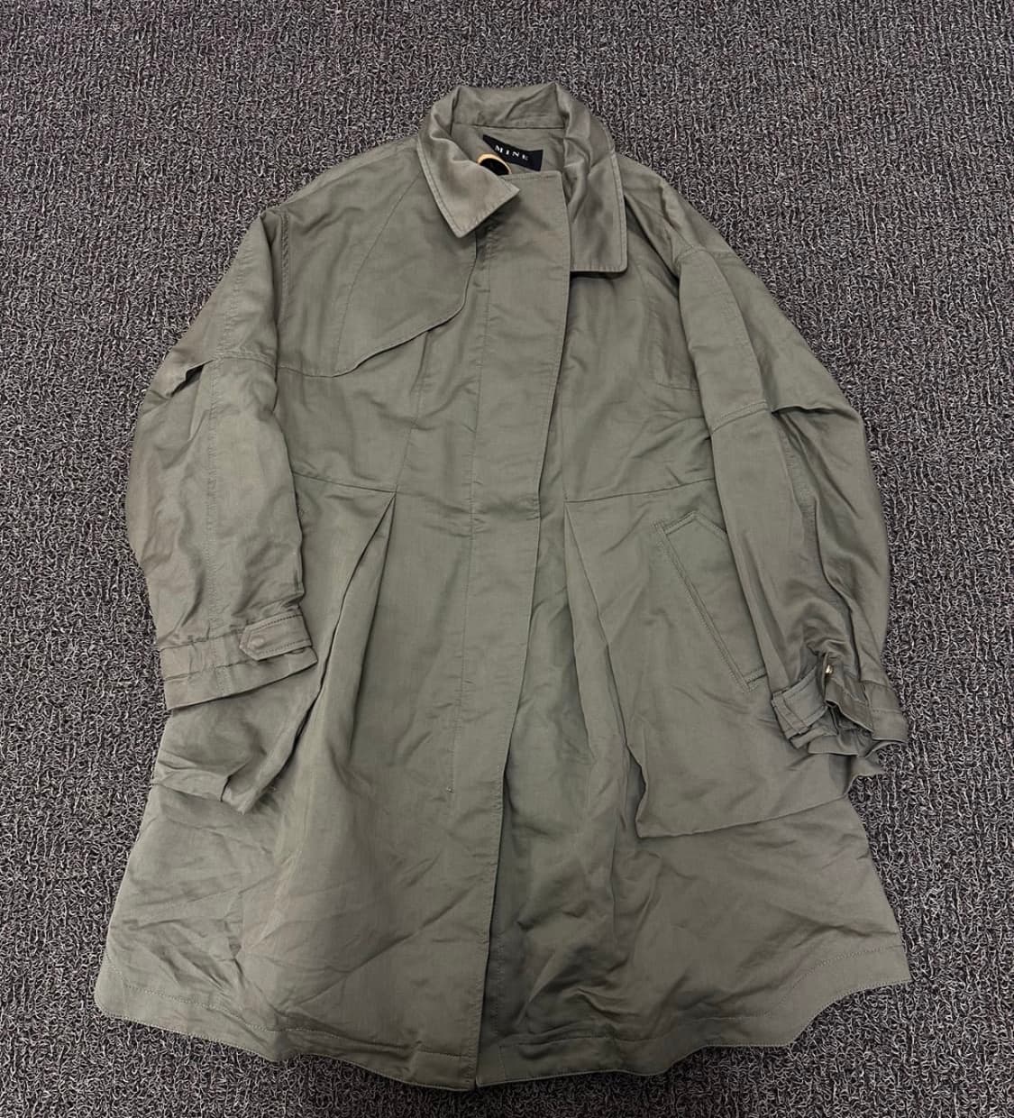 빈티지 카키 야상 롱 자켓 상품이미지1