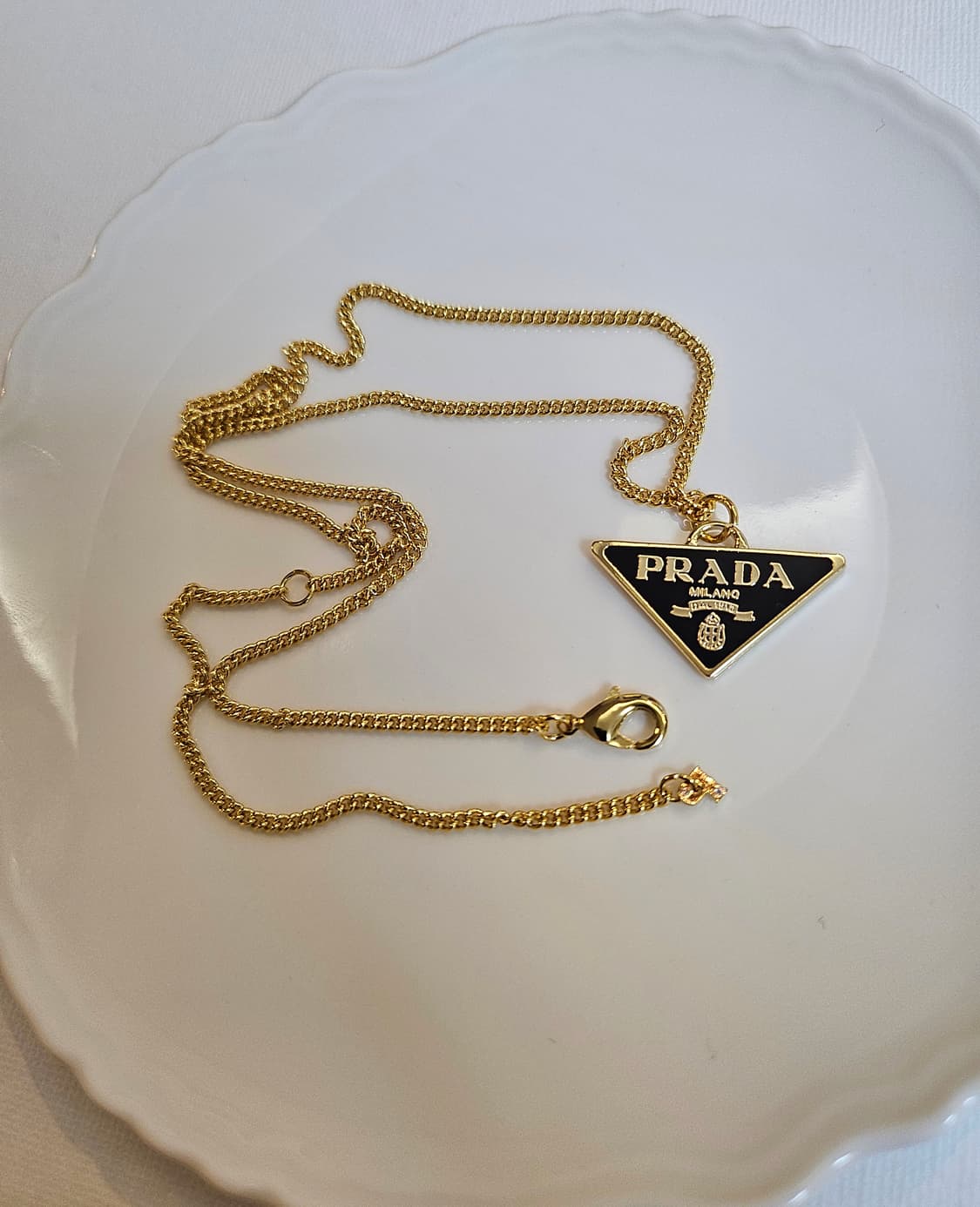 프라다 업사이클링 체인 목걸이 금장 상품이미지1