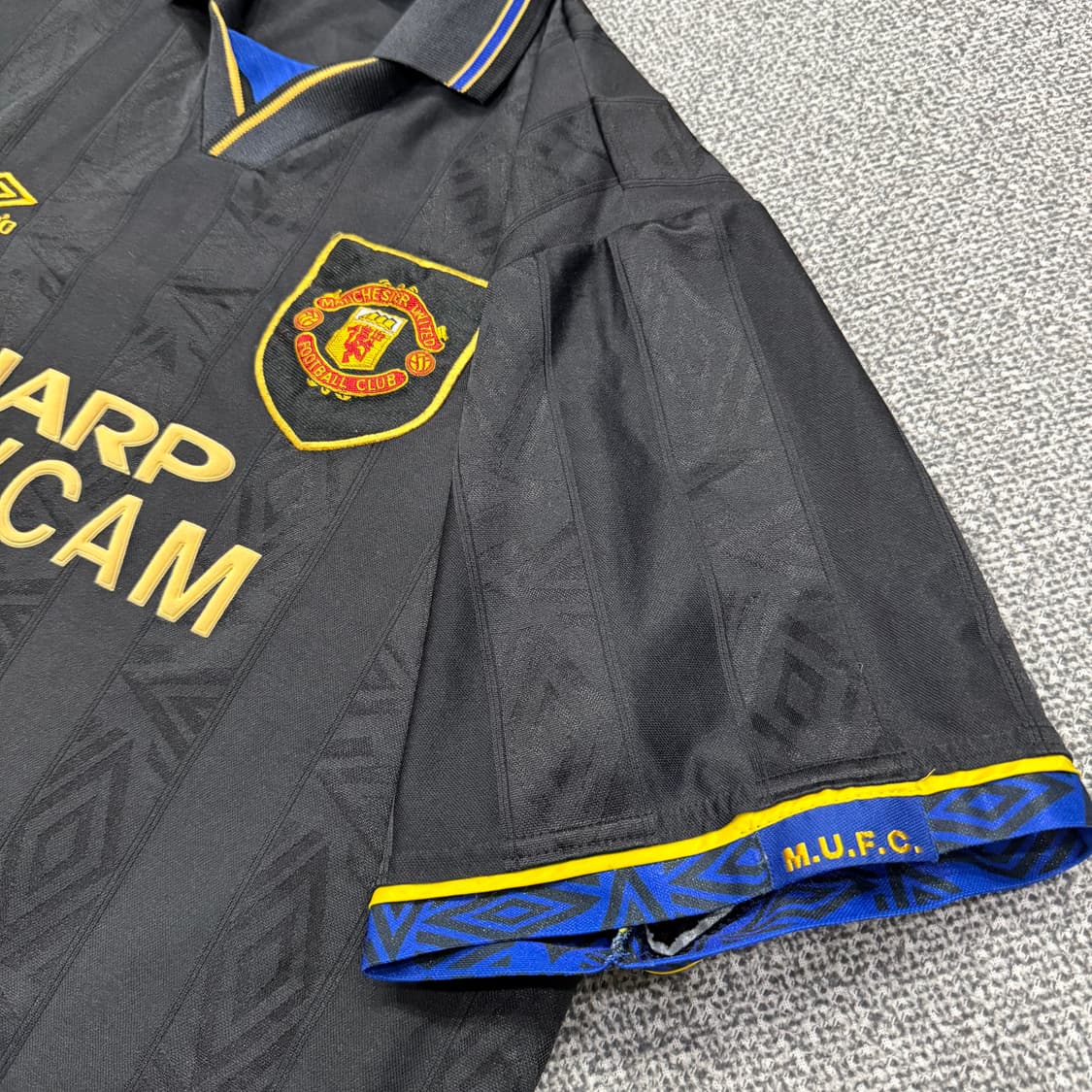 2XL 엄브로 맨체스터 유나이티드 축구팀 레트로 유니폼 반팔 티셔츠 상품이미지5