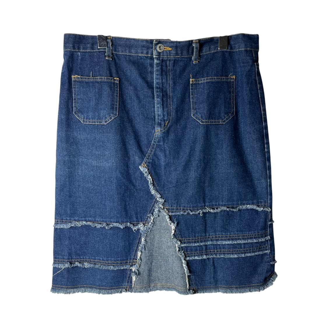 [JPN] 빈티지 쁘띠포켓 데님 미디스커트 상품이미지1