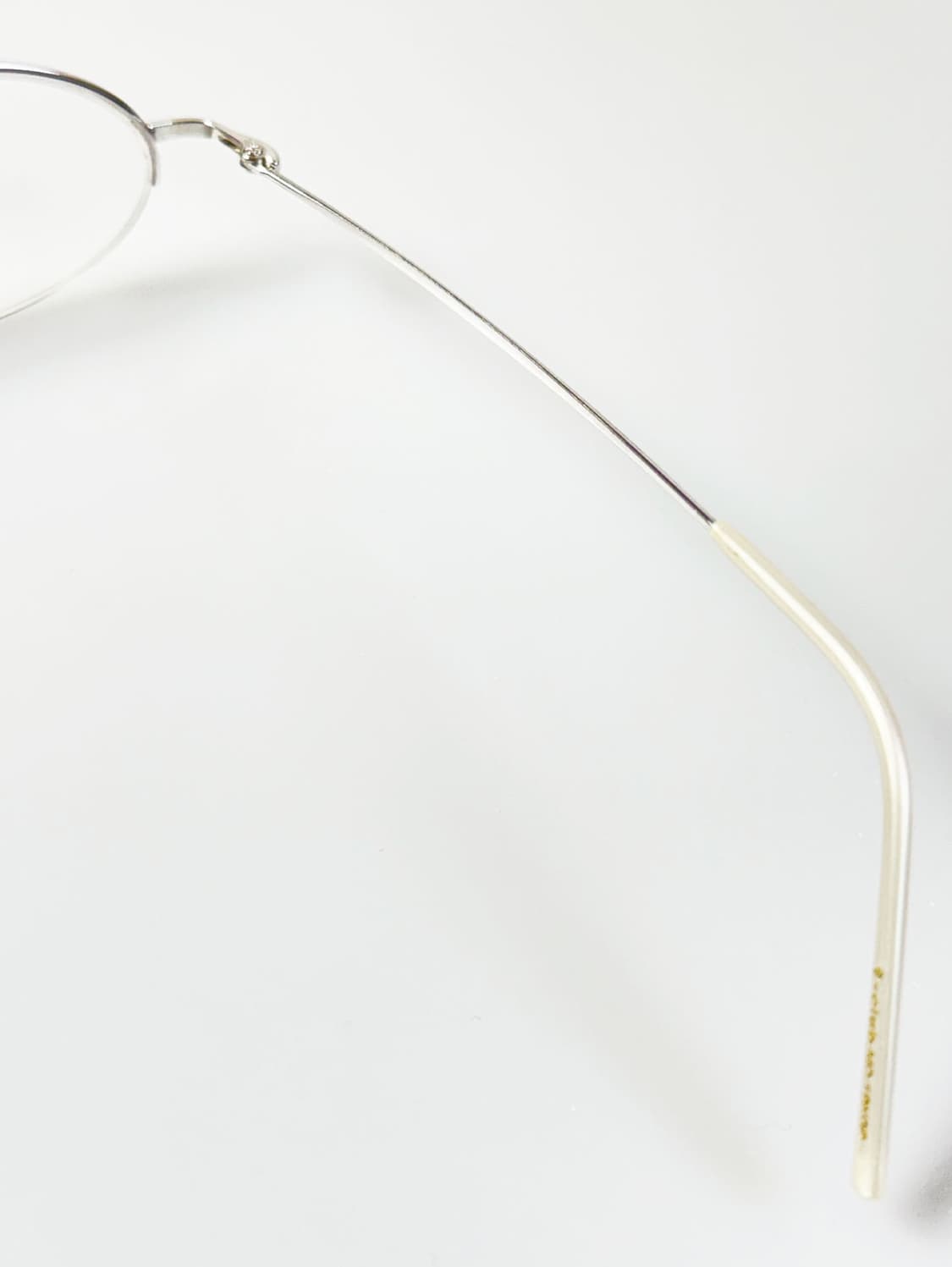 E-CLUB 실버 메탈 오벌 반무테 프레임 빈티지 안경 상품이미지6