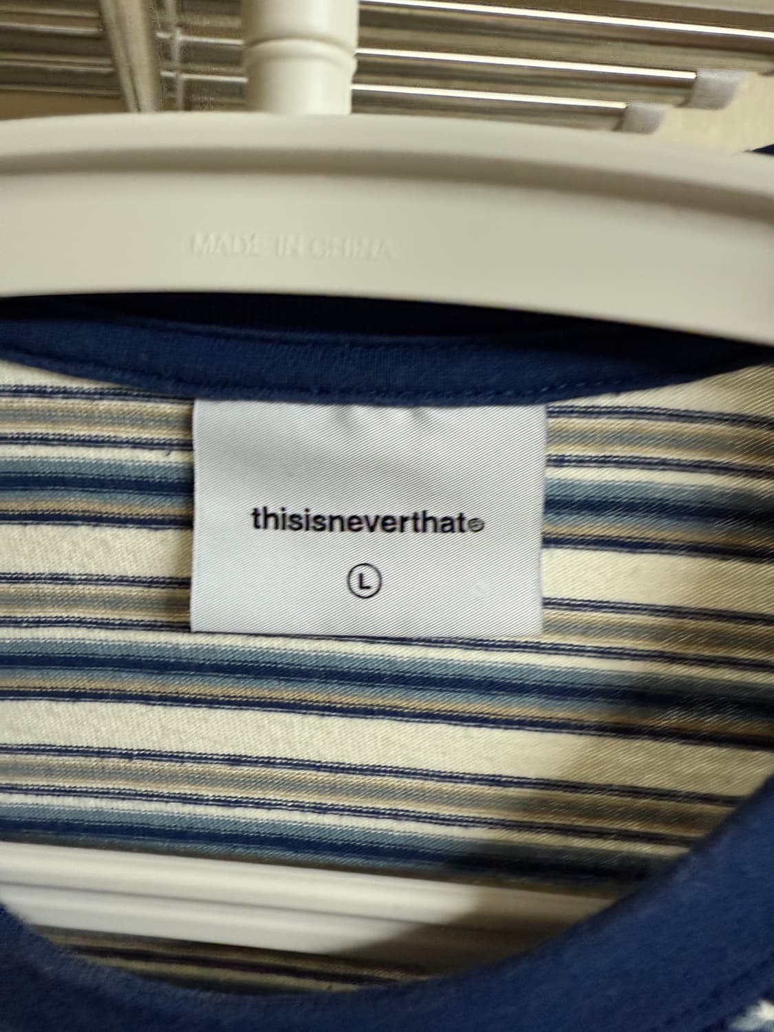 디스이즈네버댓 스트라이프 롱슬리브 티셔츠 아이보리 L 상품이미지2