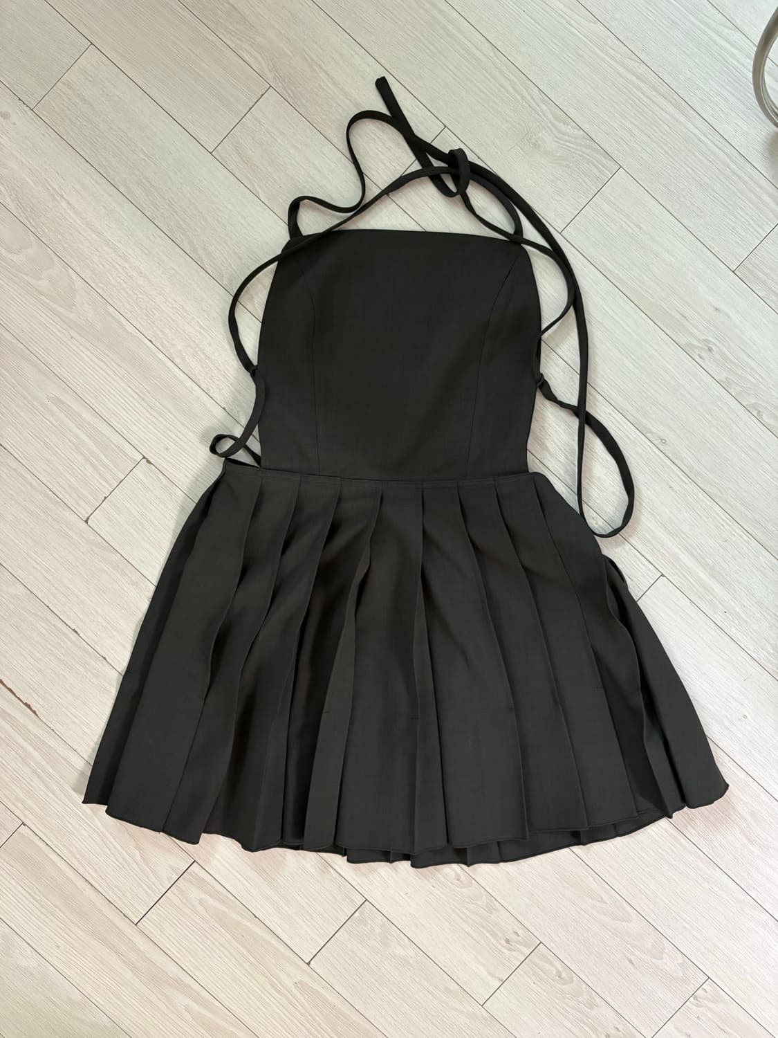 로우클래식 pleated mini dress 차콜 S사이즈 상품이미지2