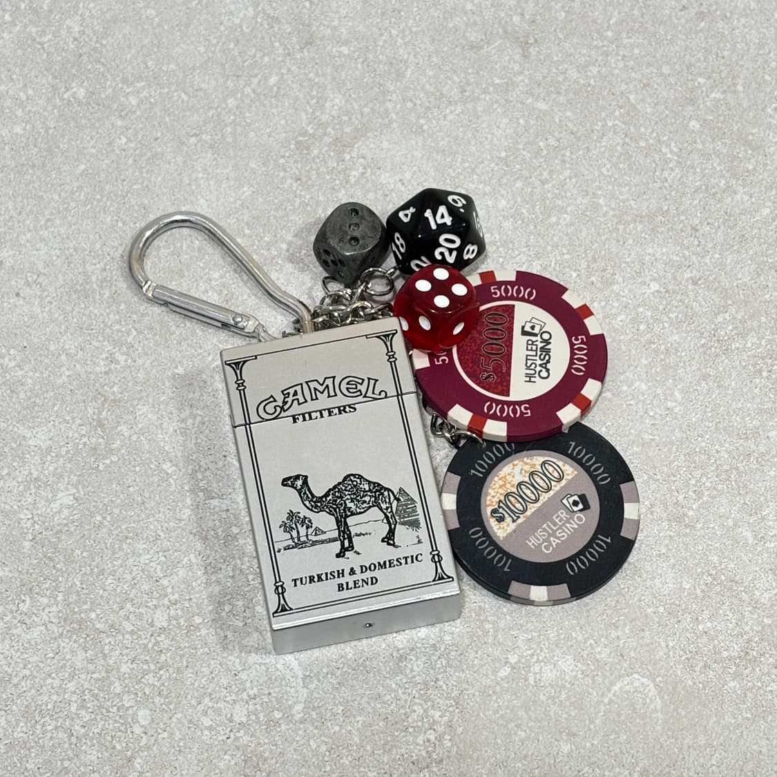 Oribell 카멜 재떨이 스틸 케이스 겜블 칩 키링 열쇠고리 상품이미지5