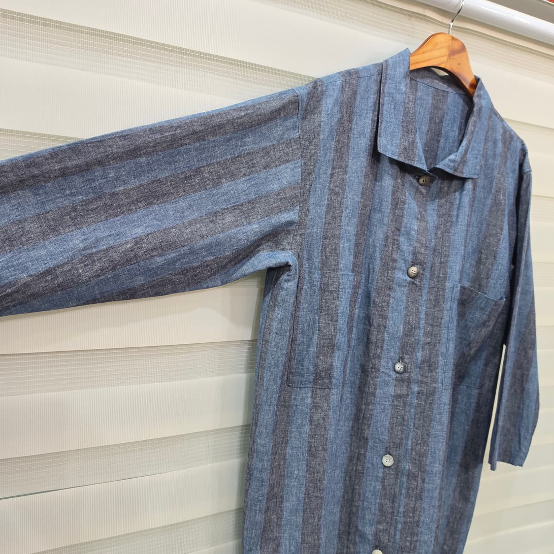 JAPAN 빈티지 린넨 롱셔츠 원피스- 우먼프리 상품이미지3