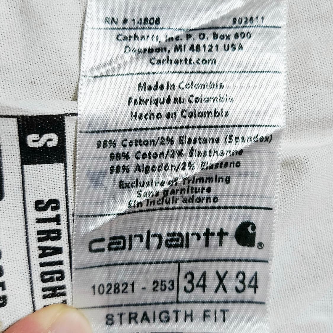 [34][칼하트]RF®스트레이트핏 캔버스 5포켓 테이퍼드 워크팬츠 상품이미지8