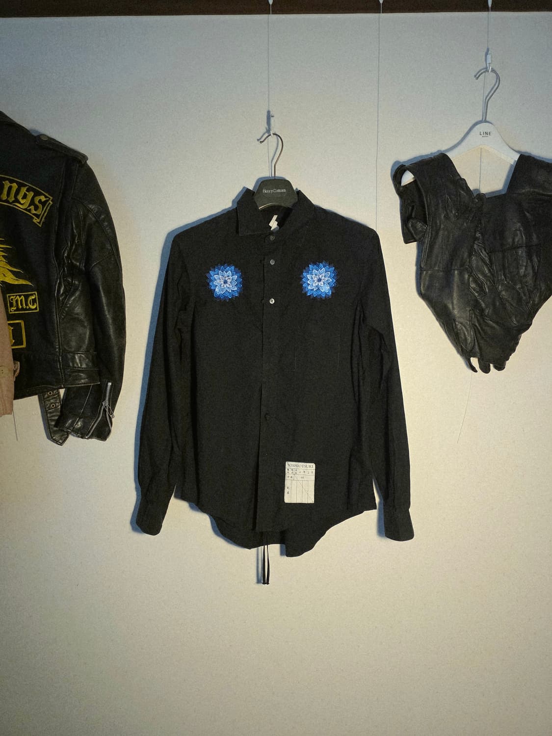 Soshiotsuki 20ss flower embroidery shirt 상품이미지1