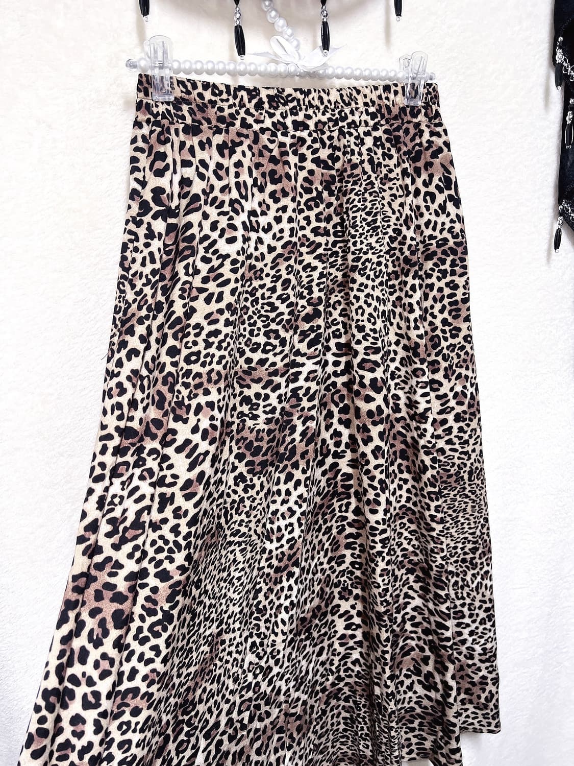 레오파드 호피 애니멀패턴 맥시롱스커트 갸루 펑크 오리엔탈 너드 그런지 상품이미지4