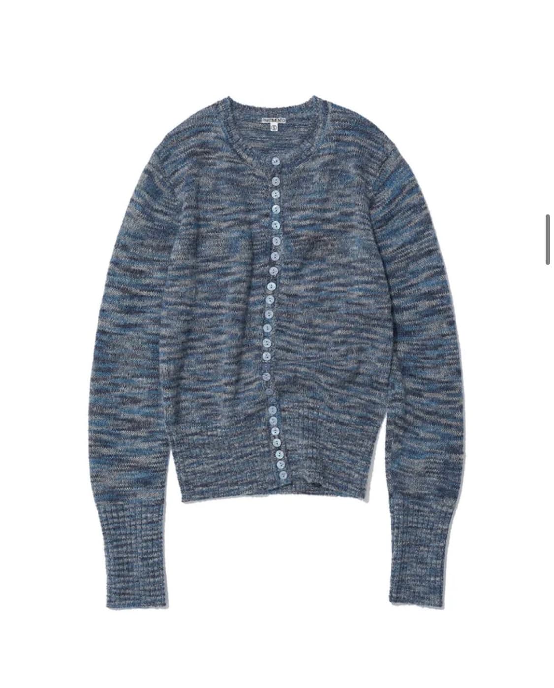 파르티멘토 우먼 와이드 리브 버튼업 니트 가디건 m 믹스네이비 상품이미지2