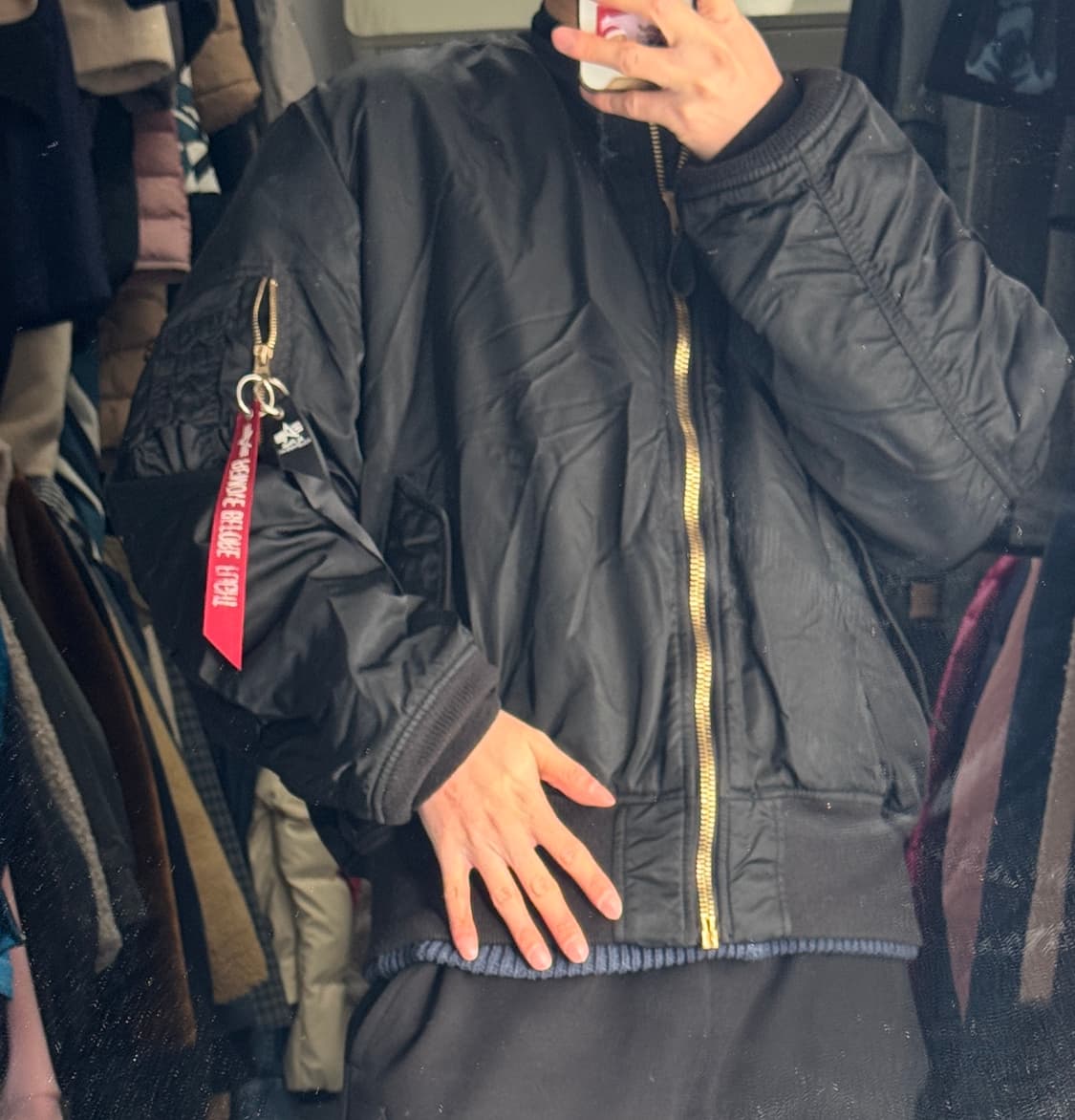 정품!! 알파인더스트리 리버시블 MA-1 항공 점퍼 XL 상품이미지7