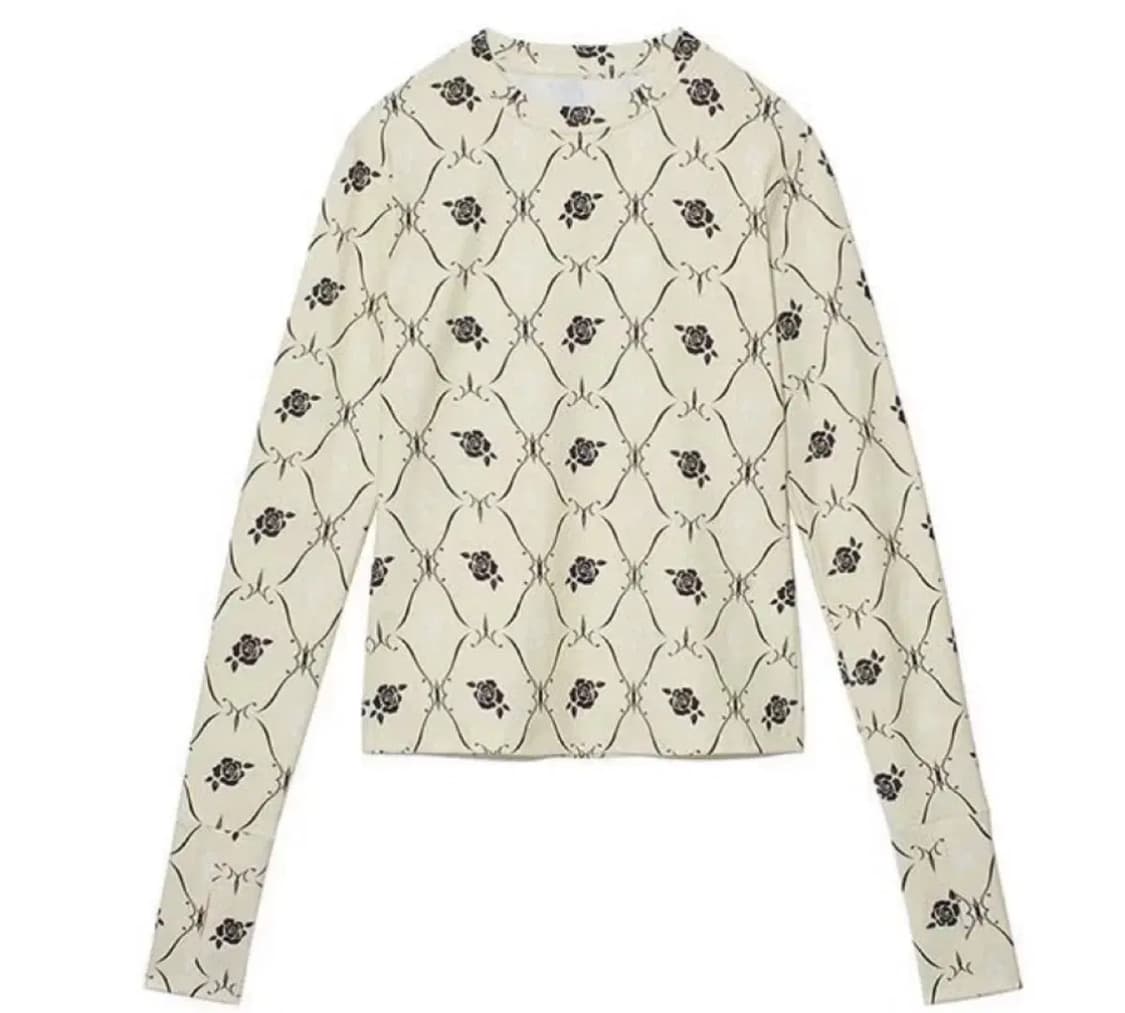 (기준 kijun) Wilde Rose Jersey Top 상품이미지2