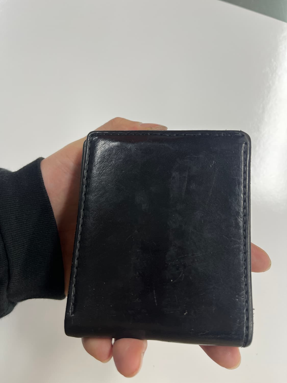 고로스 블랙 새들레더 5콘초 반지갑 상품이미지6