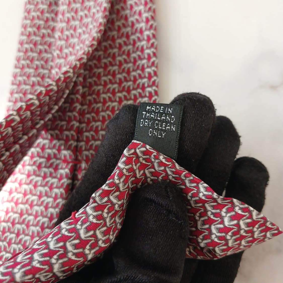 짐톰슨 실크 레드 코끼리 패턴 넥타이 8.7cm A+등급 A19047
 상품이미지7