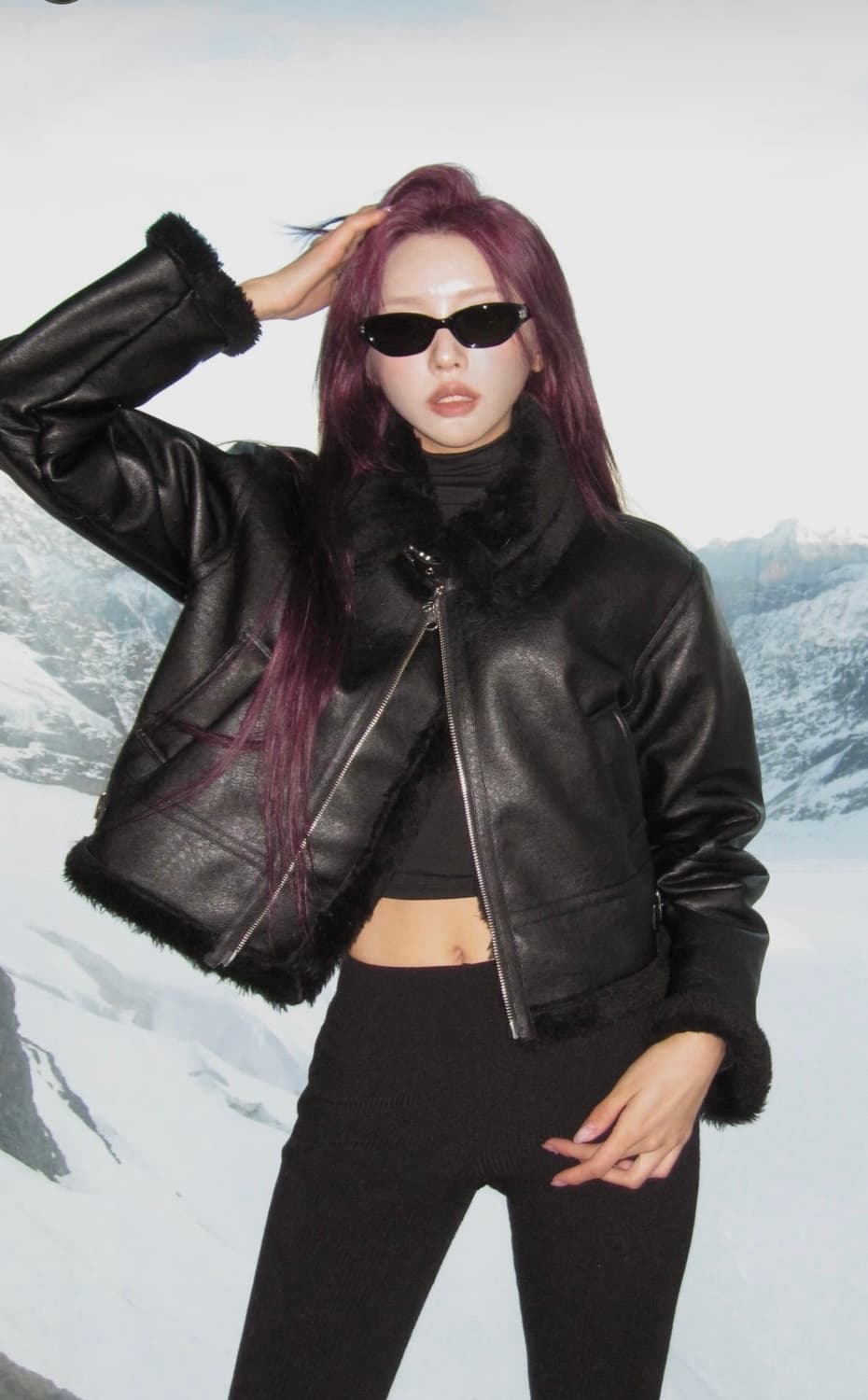 뮨 Myuun 무스탕 블랙 상품이미지5