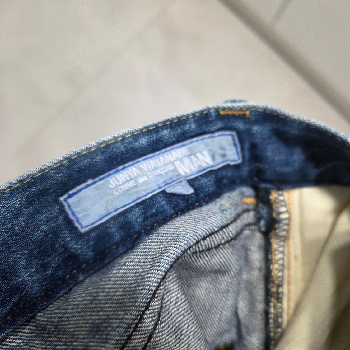 준야 와타나배 맨 AD2012 레더 패치 데님 32 상품이미지3