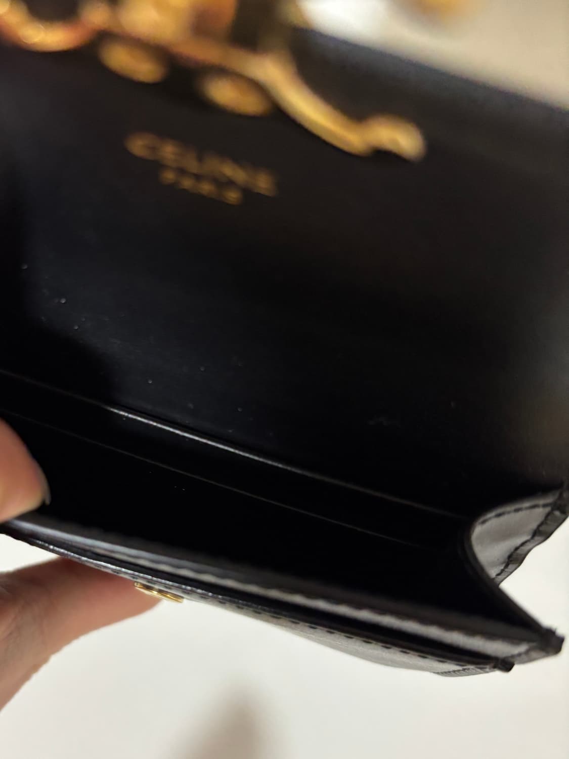 셀린느 트리옹프 플랩 카드지갑 BLACK(풀박) 상품이미지6