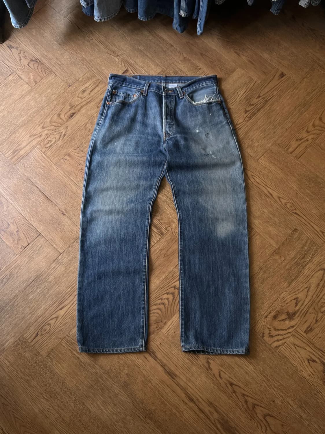 [34]00's 리바이스 501 더티 페이딩 스트레이트 데님 팬츠 상품이미지1