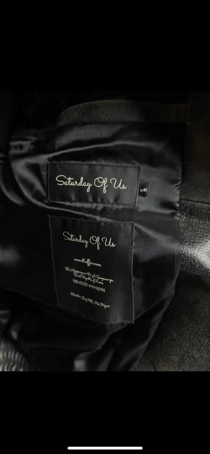 stu 오버핏 레더자켓 (M) 상품이미지6