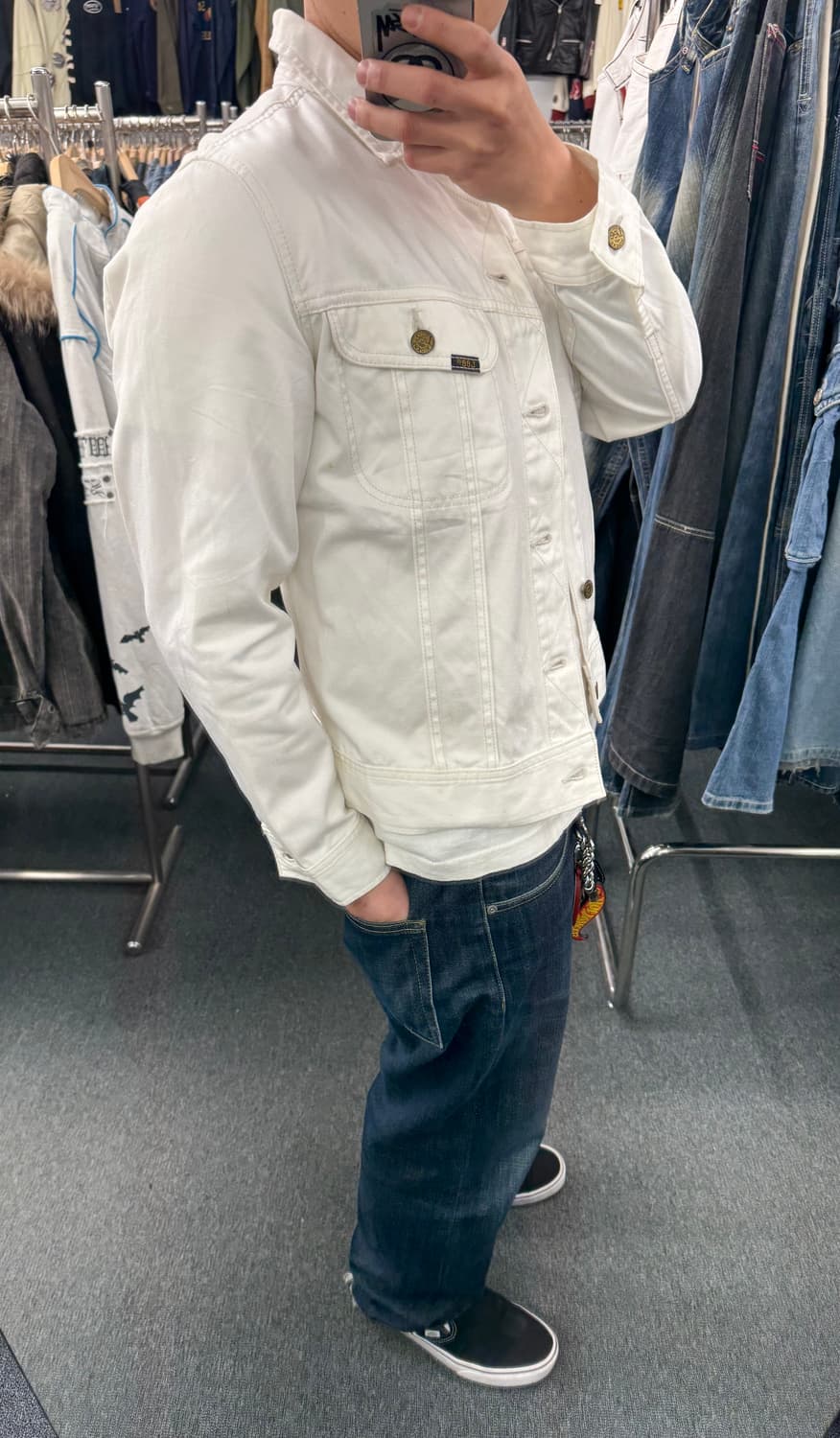L)Lee Riders 빈티지 화이트 데님자켓 상품이미지2