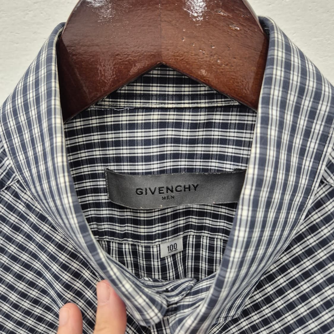 띠어리 맨 깅엄 체크 반팔 셔츠 100 상품이미지3