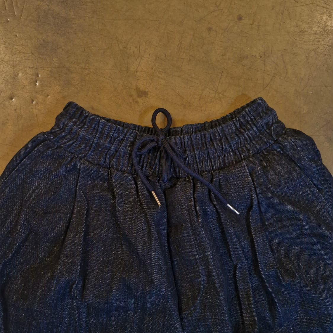 진청 벌룬 와이드 밴딩 데님 팬츠 상품이미지2