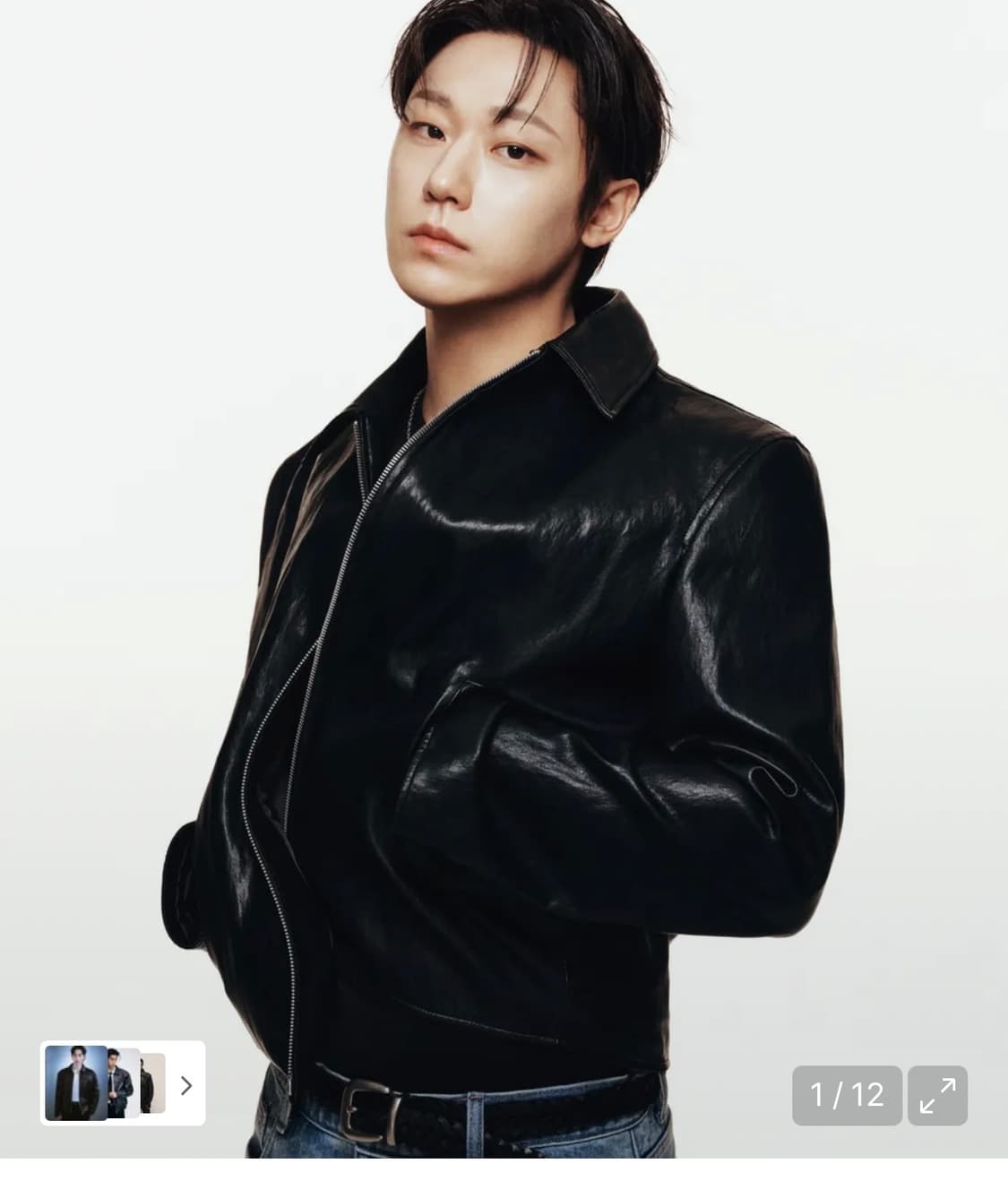 코르티스핏 크링클 신세틱 레더 싱글 재킷  상품이미지1