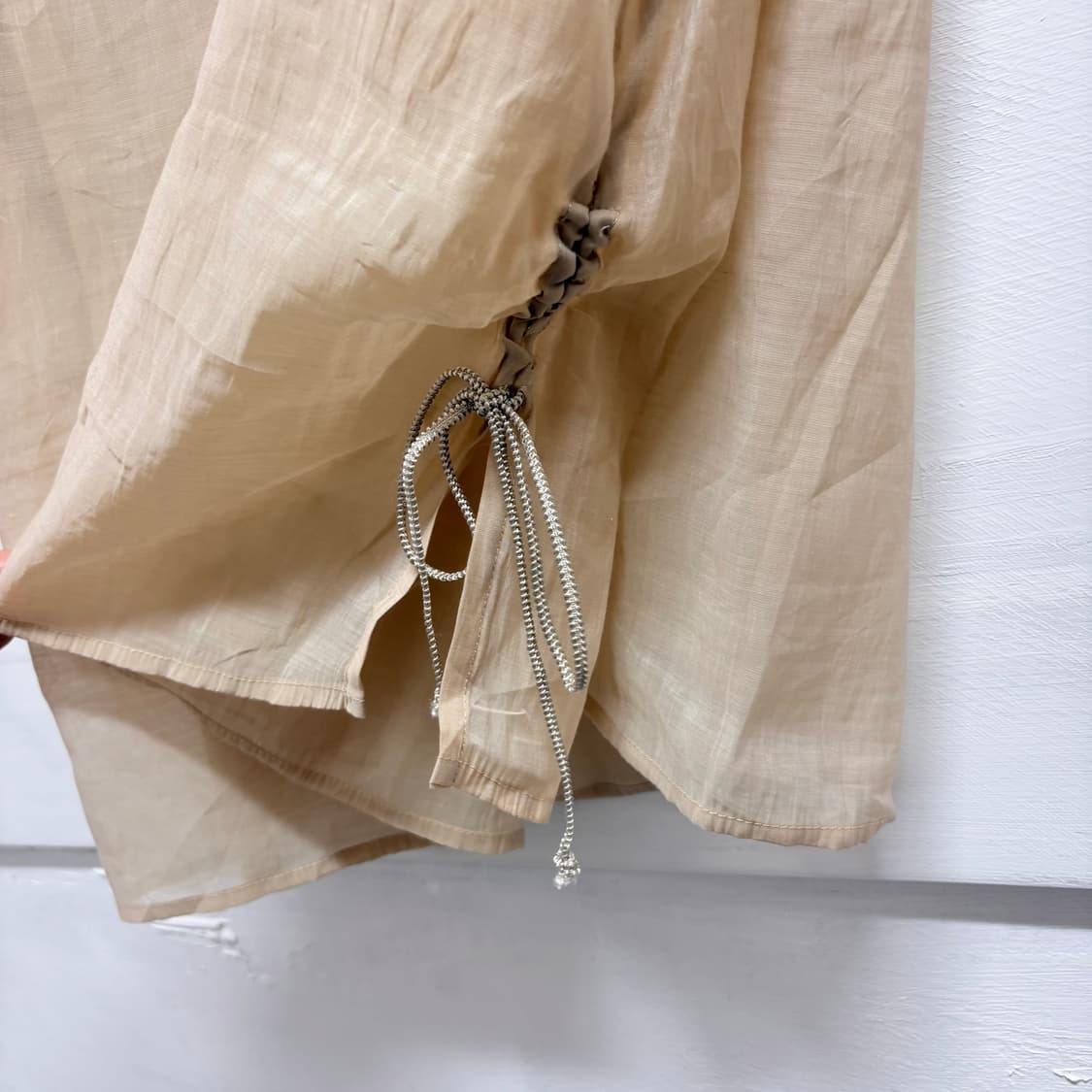 시스루 오간자 리본 클래식 모리걸 페어리 블라우스 JPN 상품이미지3