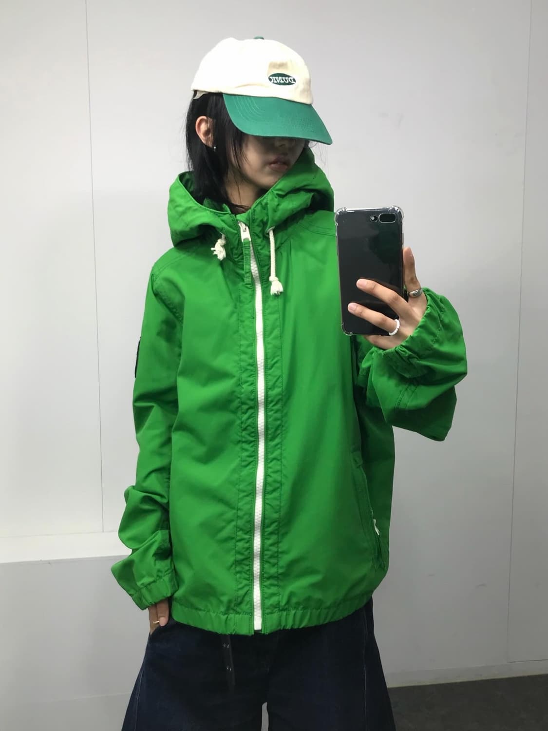 아베크롬비 그린 하이넥 후드 바람막이 상품이미지8