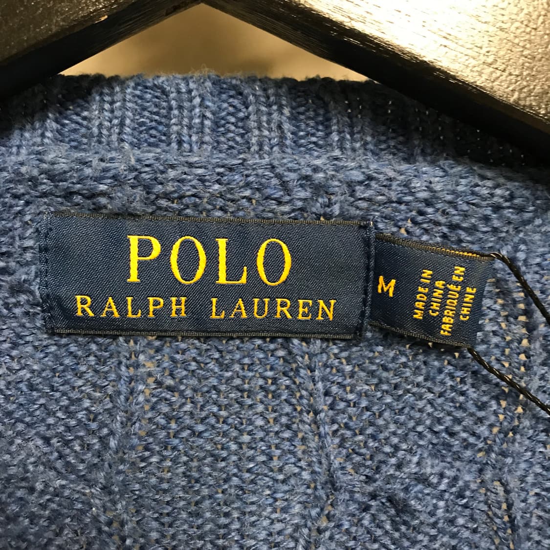폴로 랄프로렌 케이블 니트 블루 M 상품이미지5