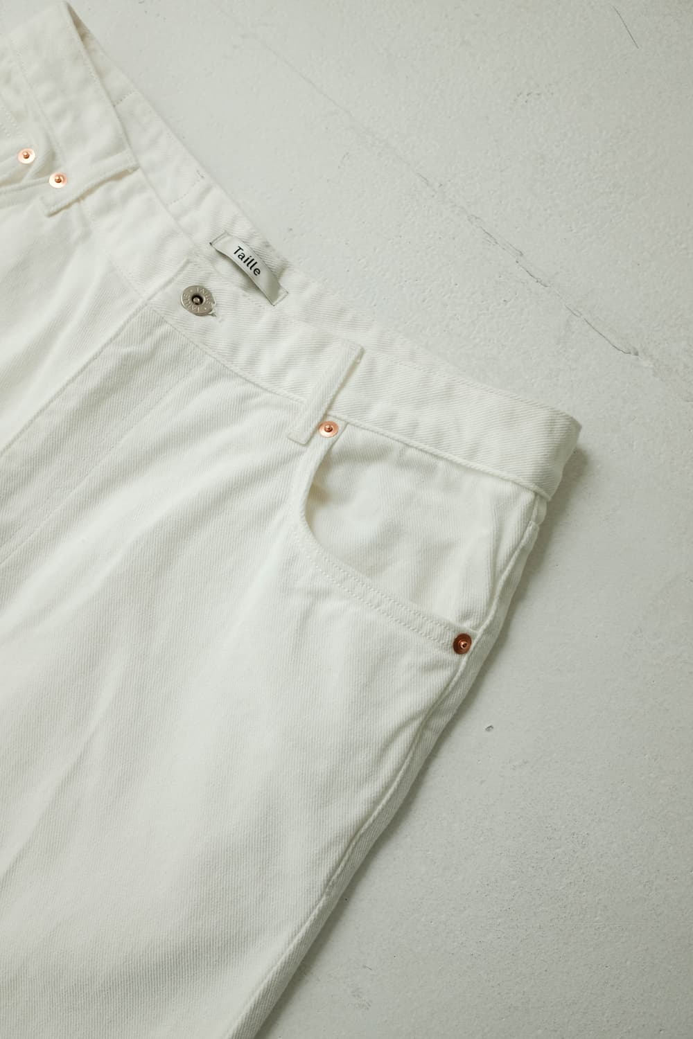 TAILLE 타일레 데님 트라우저 화이트 (3사이즈-32,33사이즈) 상품이미지8